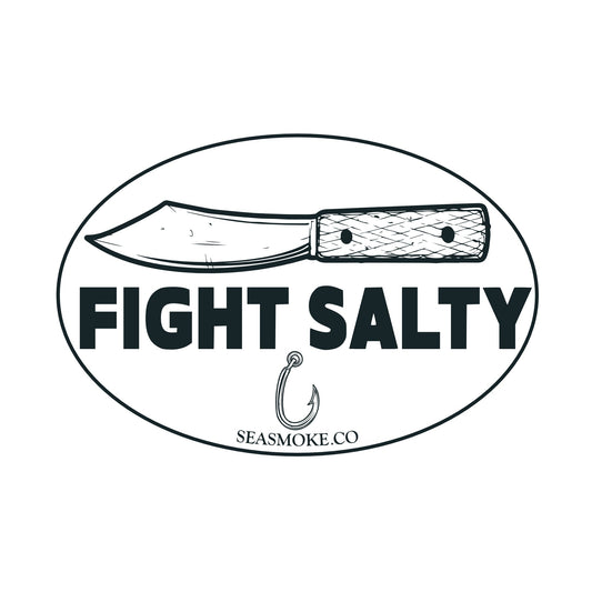 Fight Salty Oval Bumper Sticker (2 Pack)