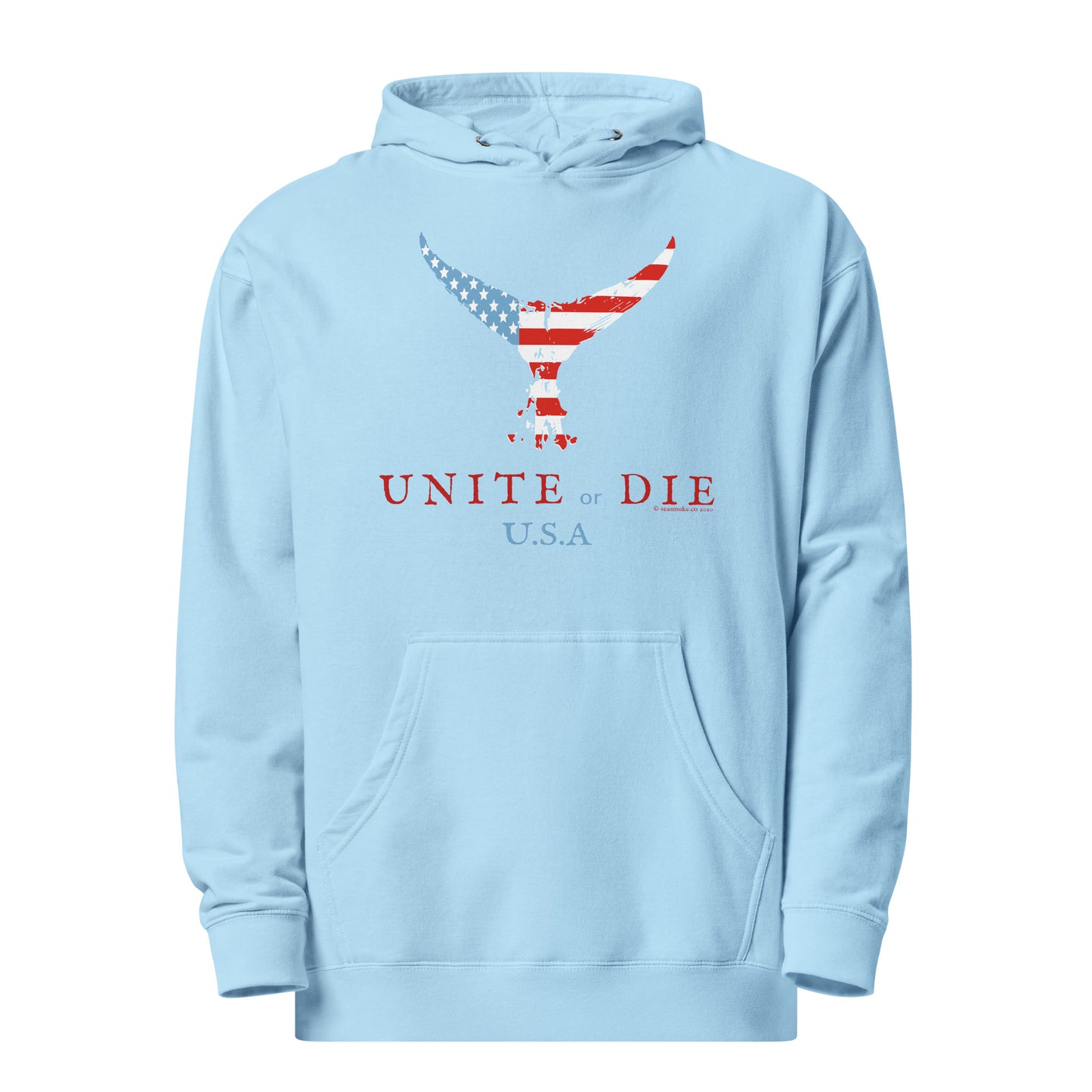 Unite Or Die Tuna Tail USA Unisex Midweight Hoodie
