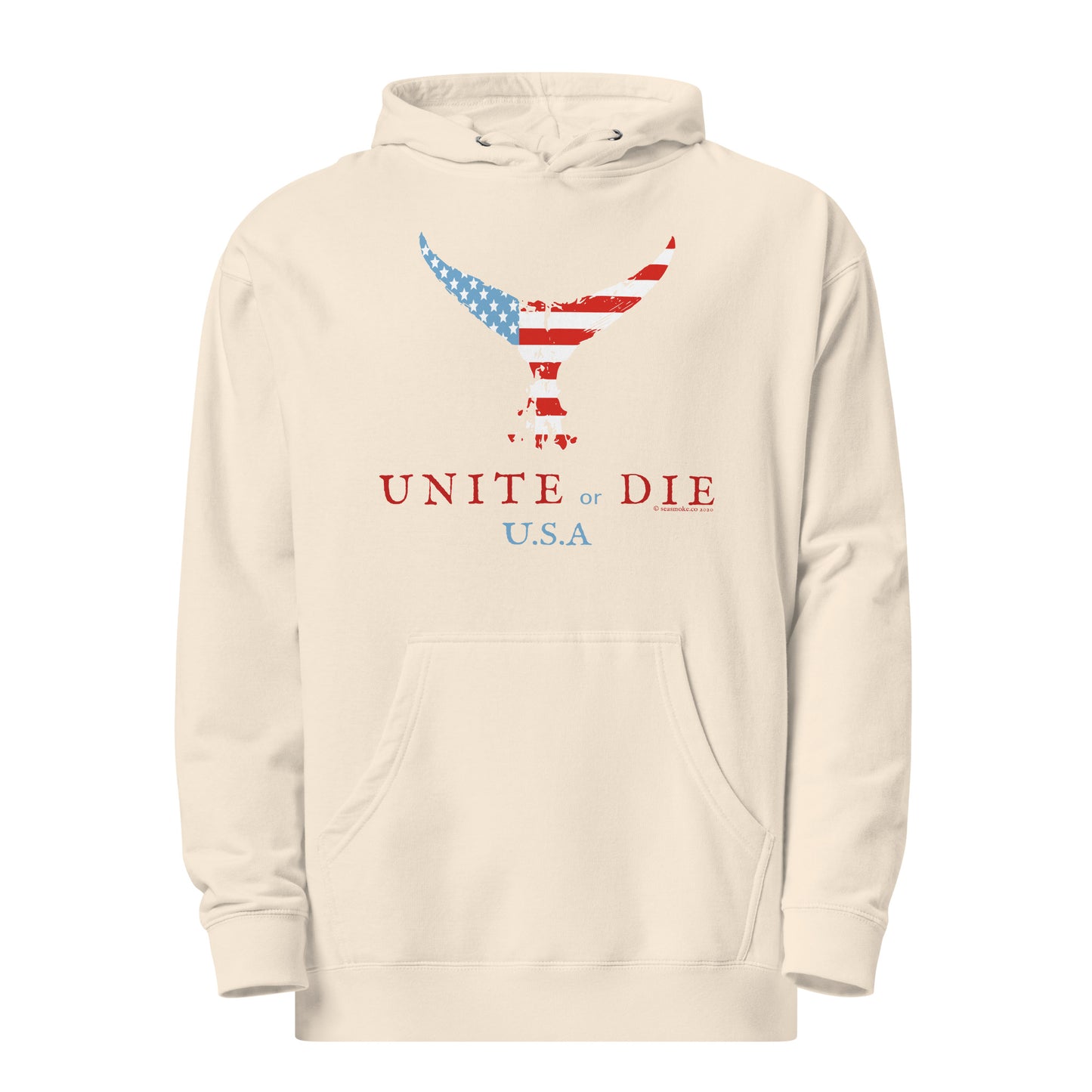 Unite Or Die Tuna Tail USA Unisex Midweight Hoodie