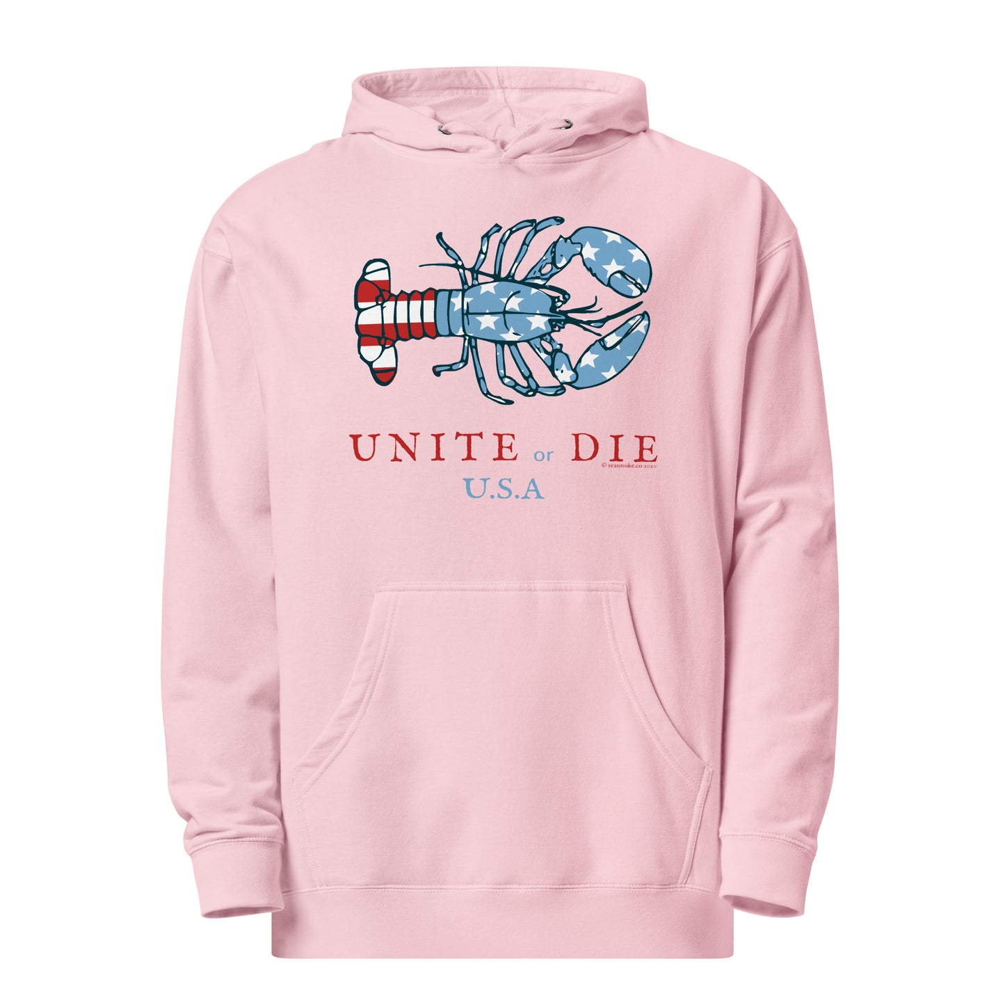 Unite Or Die Lobster USA Unisex Midweight Hoodie