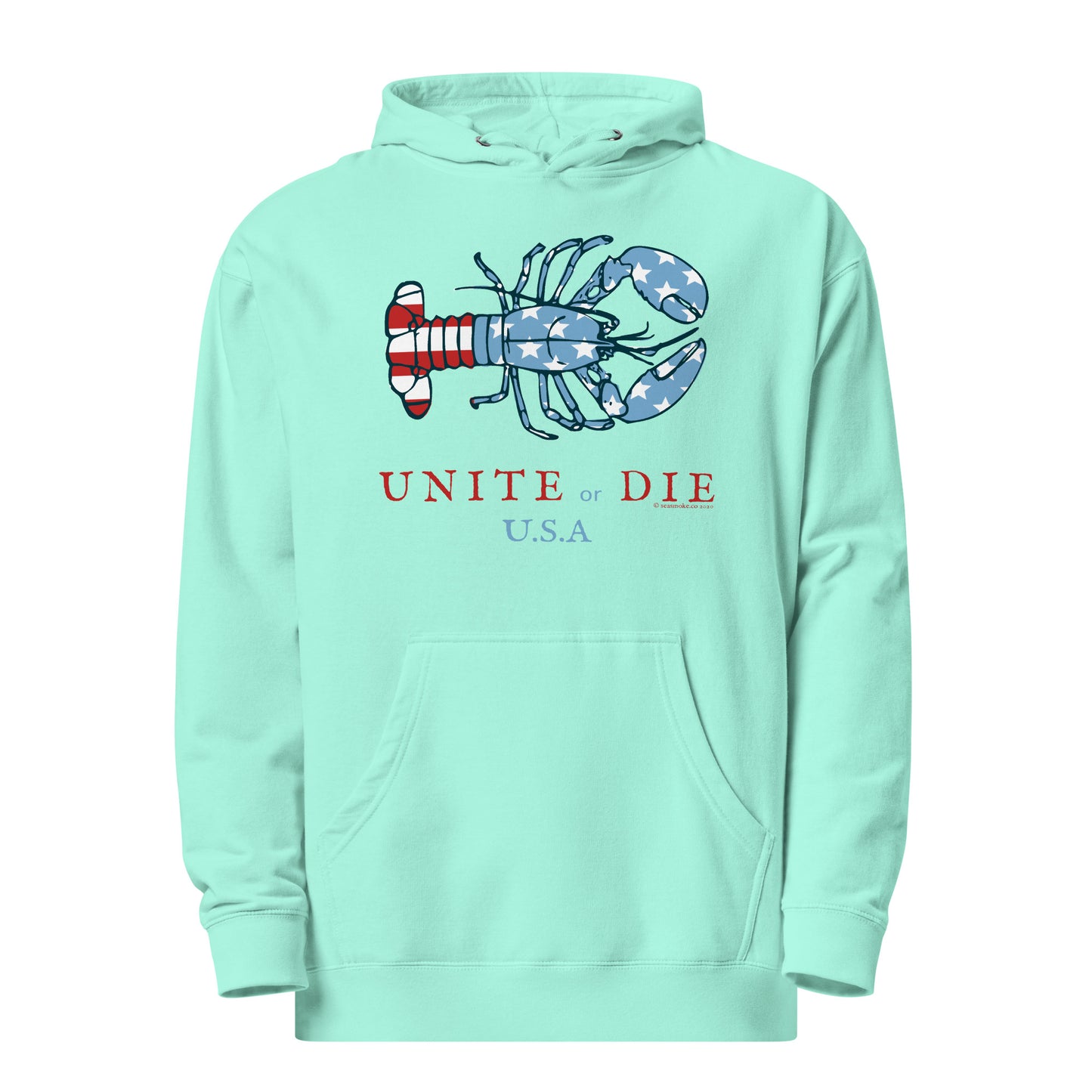 Unite Or Die Lobster USA Unisex Midweight Hoodie