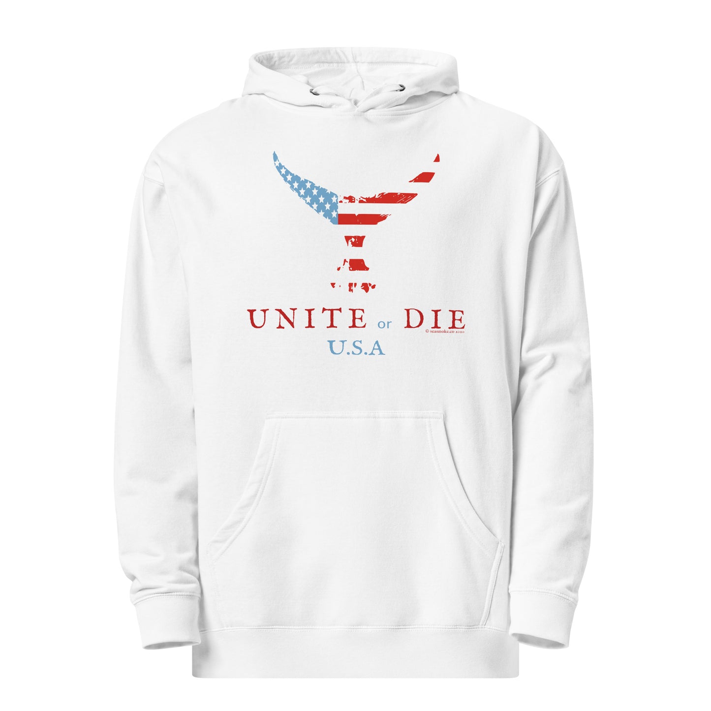 Unite Or Die Tuna Tail USA Unisex Midweight Hoodie