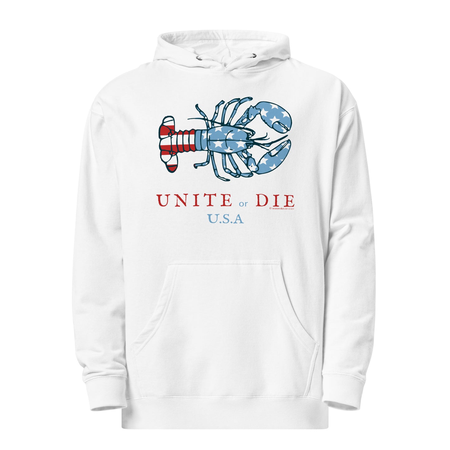 Unite Or Die Lobster USA Unisex Midweight Hoodie