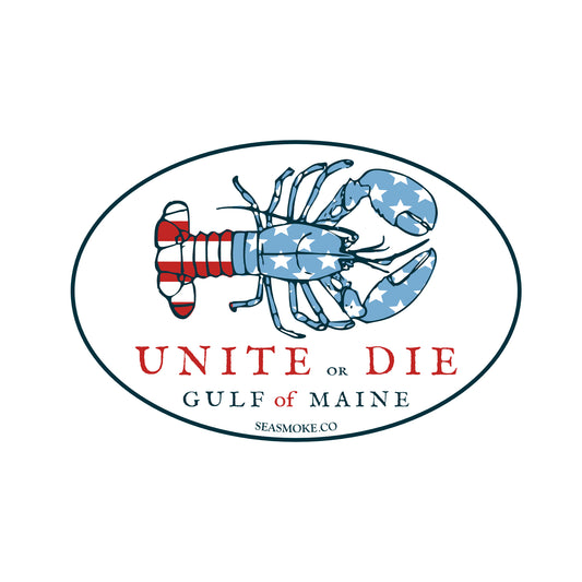 Unite or Die Lobster Oval Bumper Sticker (2 Pack)